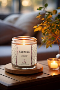 Namaste Candle on Etsy